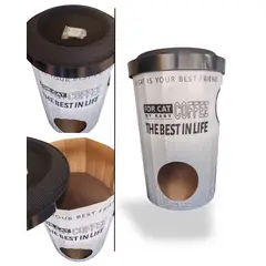 GENERICO - Vaso Casa Cama RASCADOR 3 Pisos para Gatos GRIS