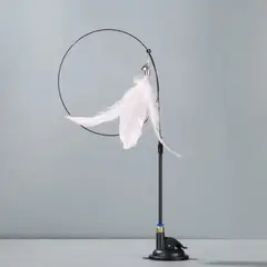 GENERICO - Juguete Plumas Gatos Ventosa Fuerte Teaser Juego Solo Caza