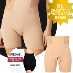 GENERICO - Short Faja con Efecto Moldeador Beige Talla XL
