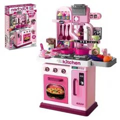 GENERICO - Cocina de Juguete Grande con Luces y Sonido para Niñas Rosada