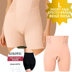 GENERICO - Short Faja con Efecto Moldeador Beige Rosa Talla L
