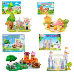 GENERICO - Rompecabezas 3D de Cartón Didáctico Niñas Aleatorio X3