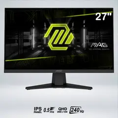 MSI - MONITOR GAMER MAG 274QF X24 QHD 27 " IPSrapid 240hz 0.5ms HDR AI VISION CONSOLA