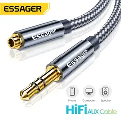 ESSAGER - Essager-Cable de extensión para auriculares 3 Metros