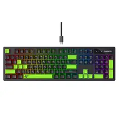 HAVIT - TECLADO MECANICO KB893L-SP RGB NEGRO-VERDE BACKLITE
