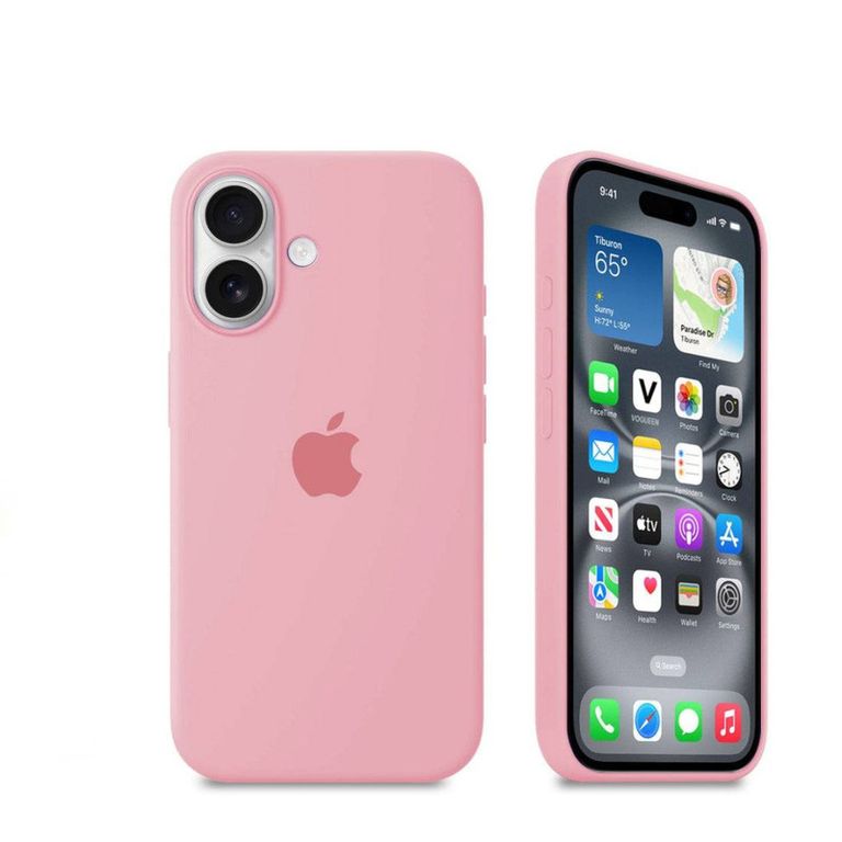 De Silicona Para Iphone 17 - Rosa
