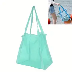 GENERICO - Bolsa de Playa de Malla Secado Rápido Tote Bag Grande Juguetes Rosado