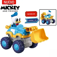 DISNEY BABY - Juguete Excavadora de fricción del Pato Donald +Camión 2 en 1 14 piezas