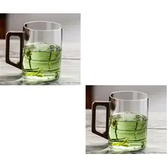 GENERICO - Set de 2 Tazas de vidrio de 400ml