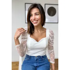 ARMA TU LOOK - BLUSA LUNA MANGA LARGA DE TUL