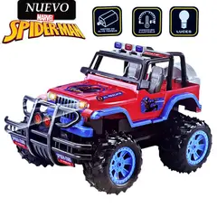MARVEL - Juguete Carro Todo Terreno de SPIDERMAN con Luces y Control 388-25