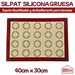 GENERICO - Silpack Horno Mediano - Bandeja Silicona Gruesa Reutilizable 40x30cm