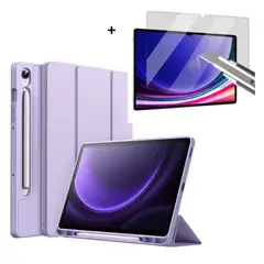 CASE - Funda Smart Porta pencil Para Samsung s10 - s10 fe lila + MICA de vidrio