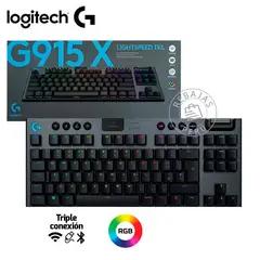 LOGITECH - Teclado G915 X TKL RGB Inalámbrico Mecánico Black Gaming