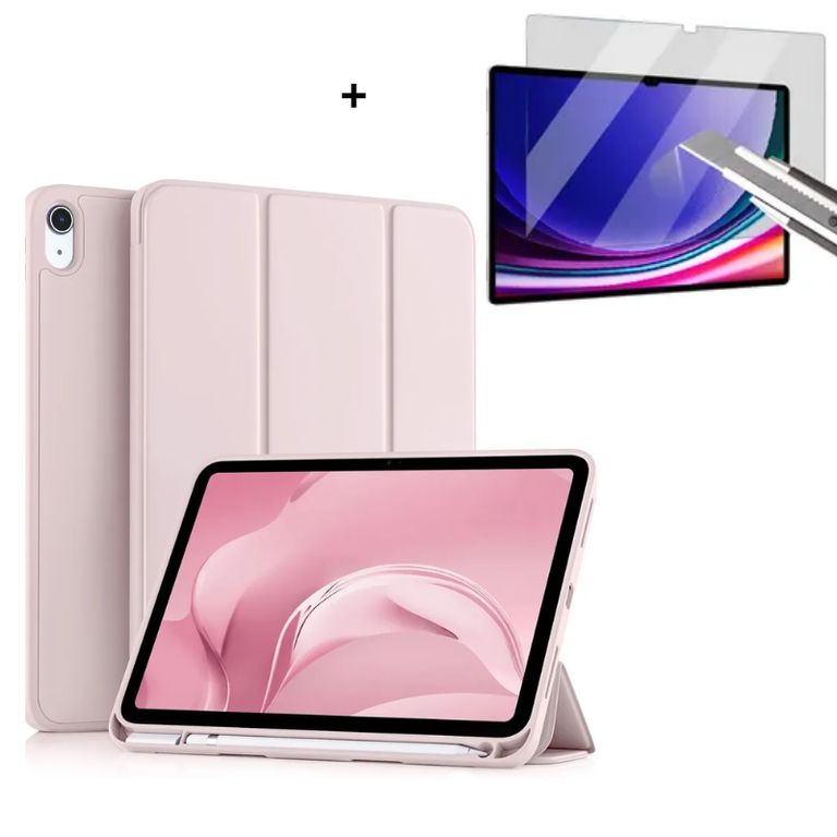 Funda Para iPad 11 (A16) 2025 11va Gen Con Porta Pencil - rosado + mica