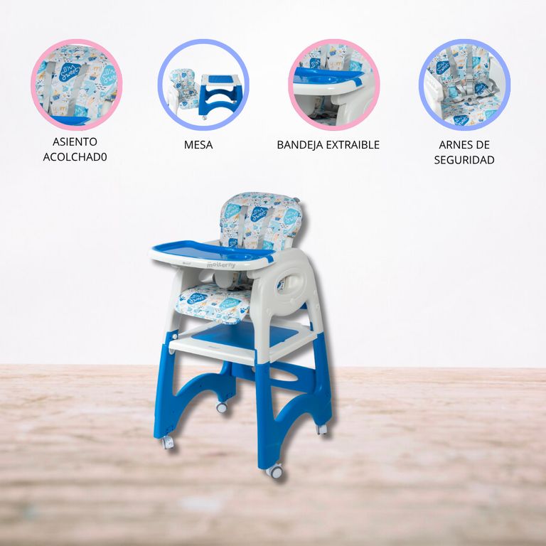 Silla de Comer 3 en 1 «LARA» Blue