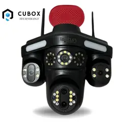 OEM - Cámara WiFi 360° FHD – 4 Lentes, Alarma, Sirena y Protección IP66 para Exteriores