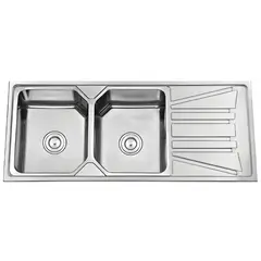 XM - Lavadero 2 Pozas con Escurridor Acero Inoxidable WDA12050J