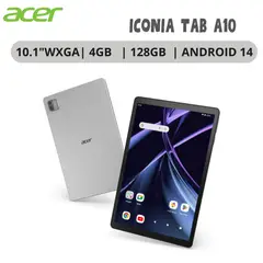 ACER - Tablet Iconia Tab A10 Plata 10.1"WXGA, Ram 4Gb, SSD 128Gb - Android 14