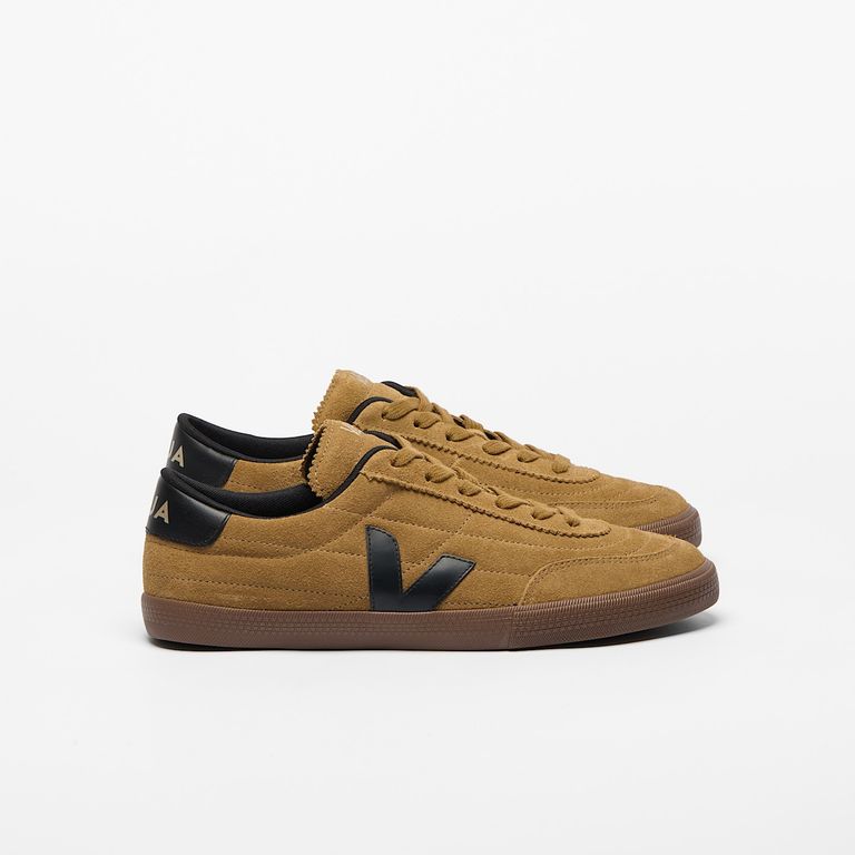 Zapatillas de hombre panenka suede tent black bark Café