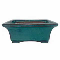 PERUBONSAI - MACETA PARA BONSAI ESMALTADA – 16.0 X 12.0 X 6.5 cm