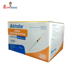 ALKHOFAR - Jeringa 1 ML 25G X 5/8 Tuberculina Caja X 100 Unid