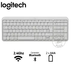 LOGITECH - Teclado Inalámbrico K250 Bluetooth White Español Compacto