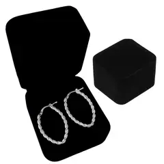 GENERICO - Aretes Entorchadas Ovaladas Plata 925 Regalo Mamá Novia