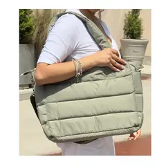 MORITA BAG STORE - BOLSO PUFFER PORTALAPTOP MUJER VERDE DAILY