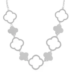 GENERICO - Collar Trébol Cuatro Hojas Regalo Mamá Novia Plata 925