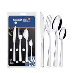 TRAMONTINA - SET DE CUBIERTOS 24 PIEZAS MOD BUZIOS ACERO INOX
