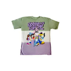 GENERICO - Polo Oversize Unisex Looney Tunes Colores Pastel Talla M Moda Retro y Streetwear