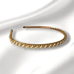 GENERICO - Vincha mujer diadema dorada one