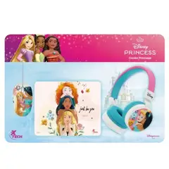 XTECH - PACK 3 EN 1 PRINCESAS DE DISNEY INCLUYE AUDÍFONOS, MOUSE Y MOUSE PAD