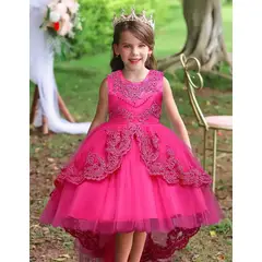 GENERICO - Vestido Princesa Niña Fucsia Talla 8