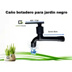 GREEN HOUSE - GRIFERIA - CAÑO JARDIN NEGRO ABS + ACERO