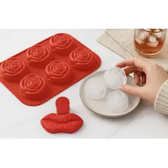 GENERICO - Set 2 Moldes de Silicona Diseño de Rosas