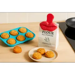 GENERICO - PACK 2 Moldes de Silicona Diseño de Rosas + SET 3 clips Imantados diseño Labios