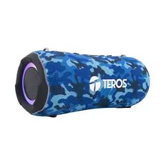 TEROS - Parlante Ultra TE-6046BM BT 53 RGB TWS color azul militar camuflado