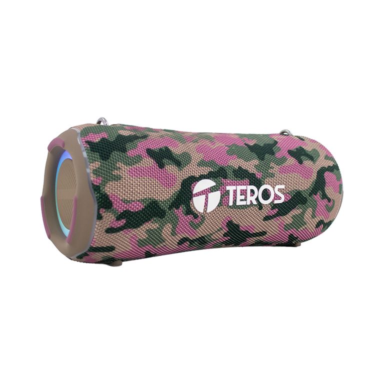 Parlante Ultra TE-6046M BT 53 RGB TWS color marrón militar camuflado