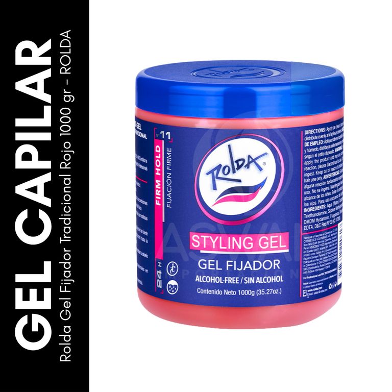 Rolda Gel Fijador Tradicional Rojo 1000 gr - ROLDA