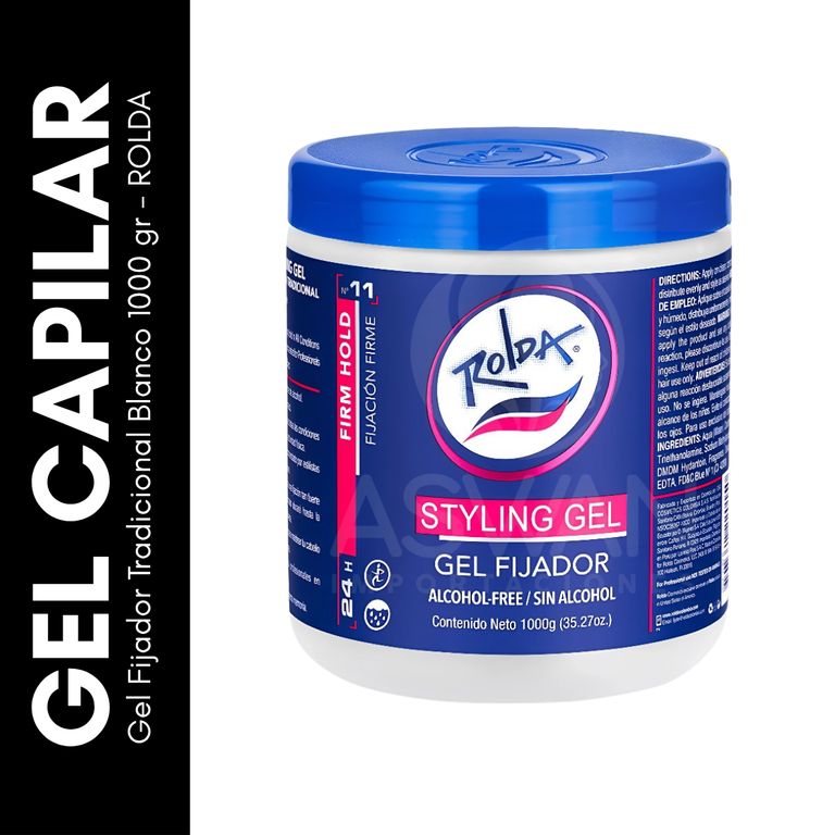 Gel Fijador Tradicional Blanco 1000 gr - ROLDA
