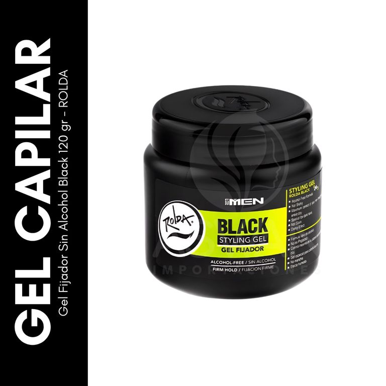Gel Fijador Sin Alcohol Black 120 gr - ROLDA