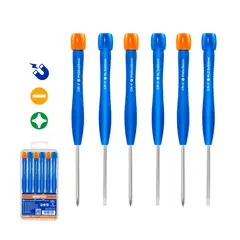 GENERICO - Juego De Destornilladores Precisión 6 Piezas Plano/estrella