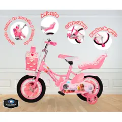 GENERICO - Bicicleta para Niña ARO 20 ROSADO CLARO