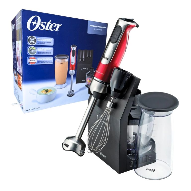 Set de Batidora Licuadora de Inmersión Desmontable Color Rojo Fpsthb2801