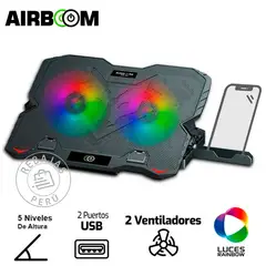 AIRBOOM - Cooler Artic Fox AB005H 2 Ventiladores Rainbow 12.5 cm