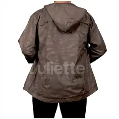 GENERICO - CASACA CORTAVIENTO IMPERMEABLE PARA LLUVIA CON CAPUCHA