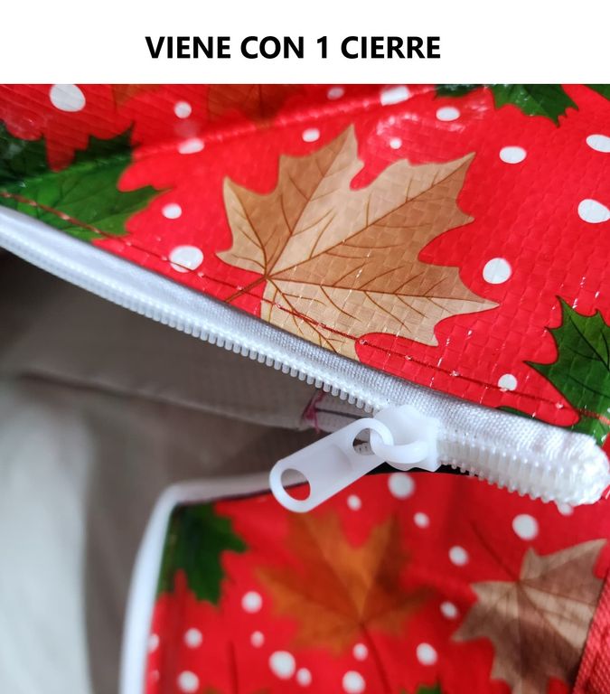 Kit x2 bolsas Rojo con cierre Grande de 79cm con diseño