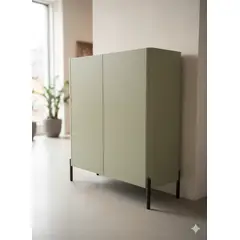 MIN CITY HOME - Aparador de 2 puertas / 88 cm x 33 cm x 98 cm